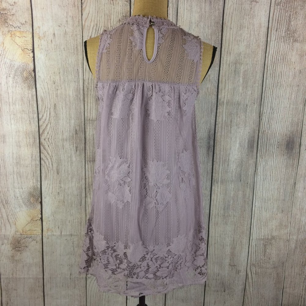 Miss Chievous Lilac Lace Sleeveless Dress Sz M - Picture 2 of 7